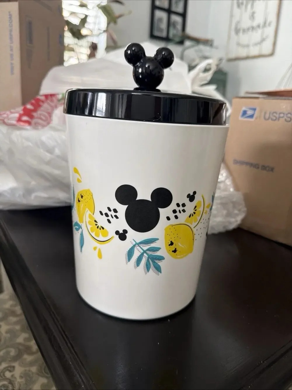 Disney Chewy Treat Jar Disney Mickey Mouse w/Mouse Ear Lid NEW
